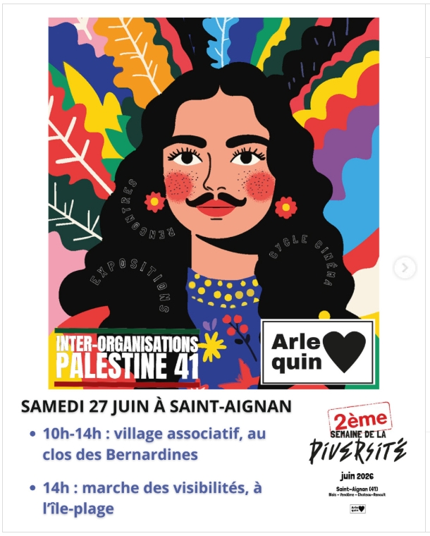 Samedi 27 juin à St Aignan le Collectif Palestine 41à la fête !