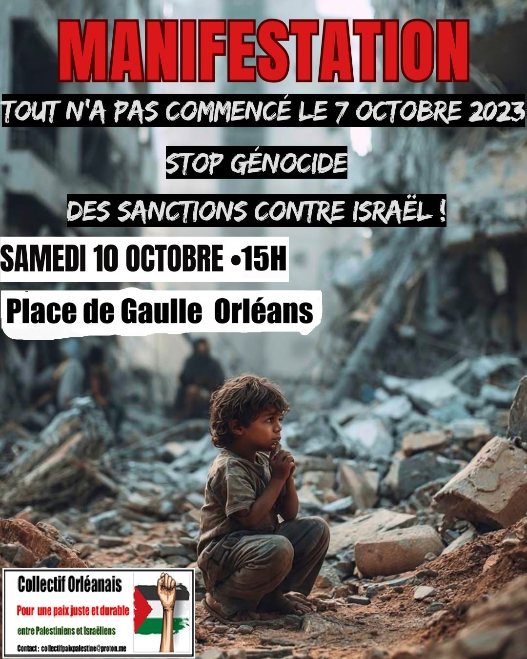 Bouclage de toute la Palestine lundi 5 et mercredi 7 octobre !